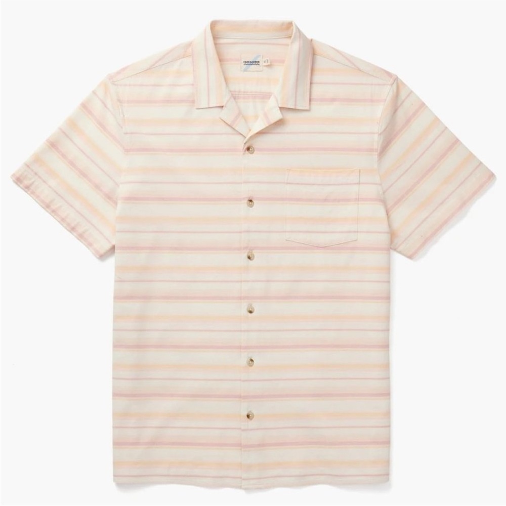 Fair Harbor Men's Pastel Striped Button Down Shirt